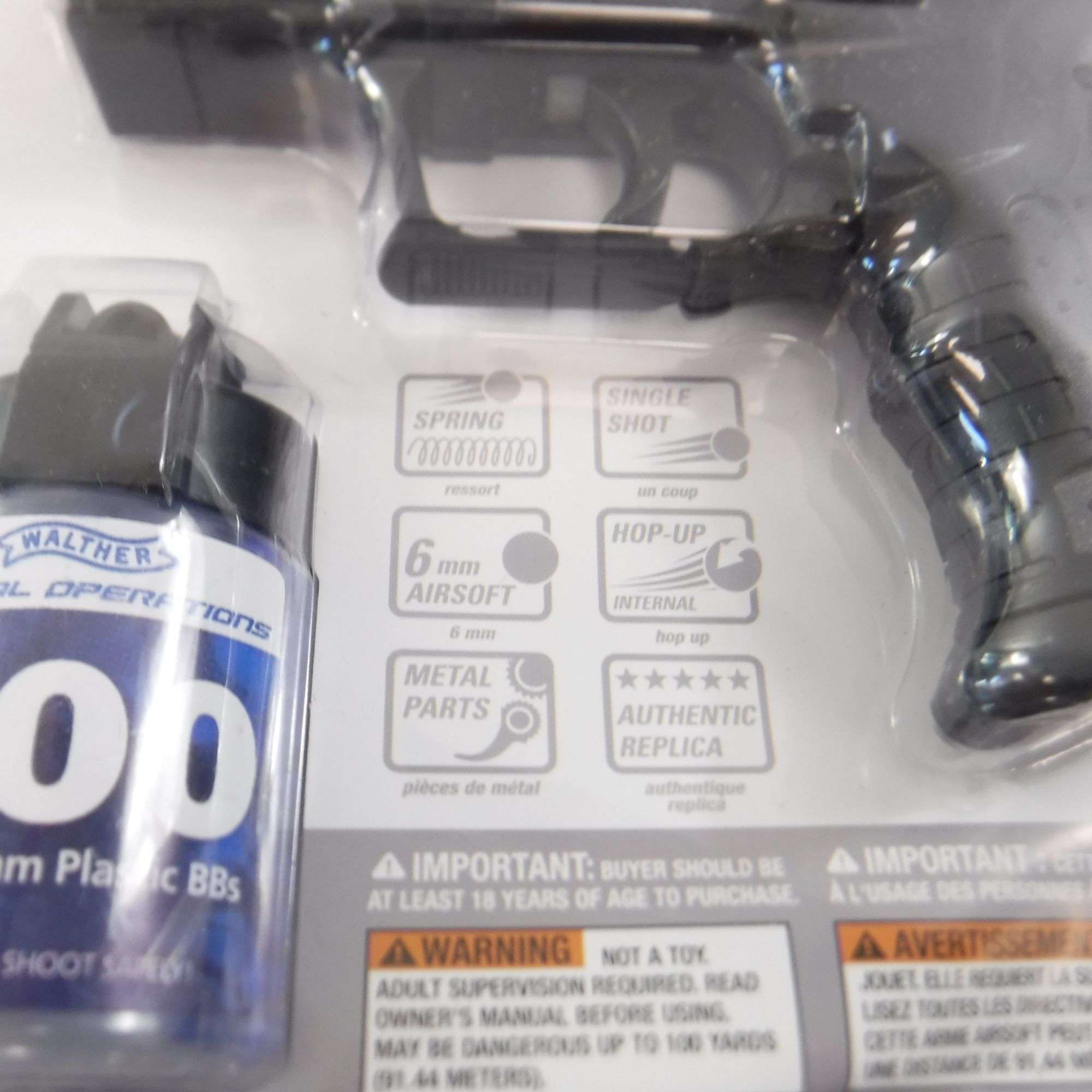 Umarex Walther Soft Air Pistol - Spring Powered Airsoft Gun With BBs And Magazines