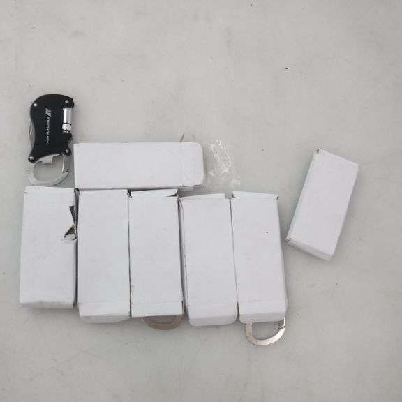 Lot Of 8 Multi Use Mini Tool With Knife, Bottle Opener, Flashlight