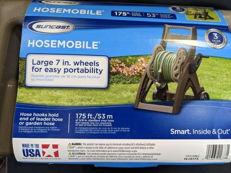 Suncast Hosemobile Hose Reel Cart Mocha And Taupe 175FT Dutch Goat