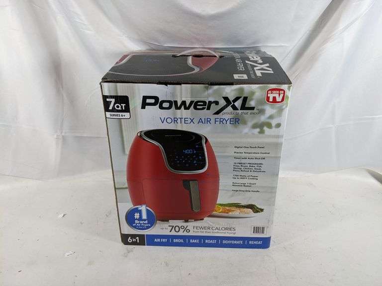 Powerxl 7 Qt. Vortex Air Fryer In Red at Salvador Dixon blog