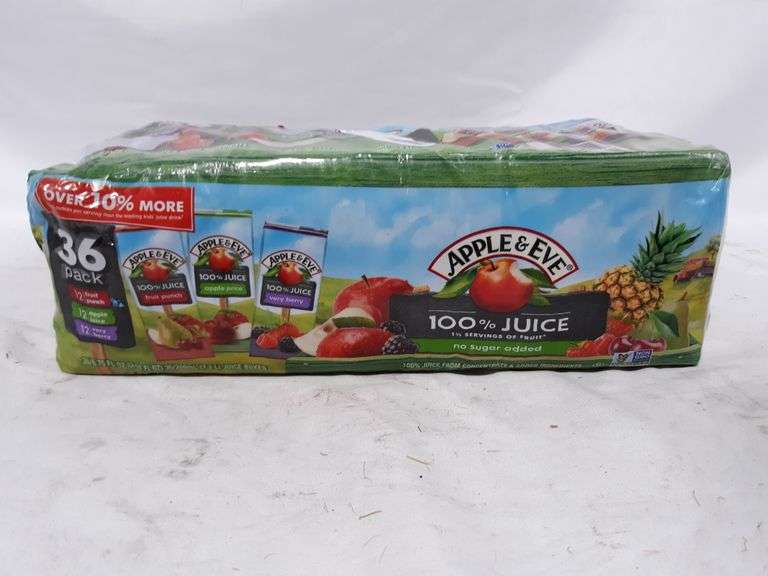 Apple and Eve 100% Juice No Sugar Added Juice Box Pack - 36 Pack Total ...