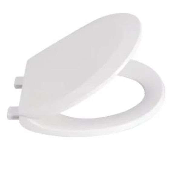 Seasons Plastic Toilet Bowl Seat Round Beveled Slow Close Quick Release