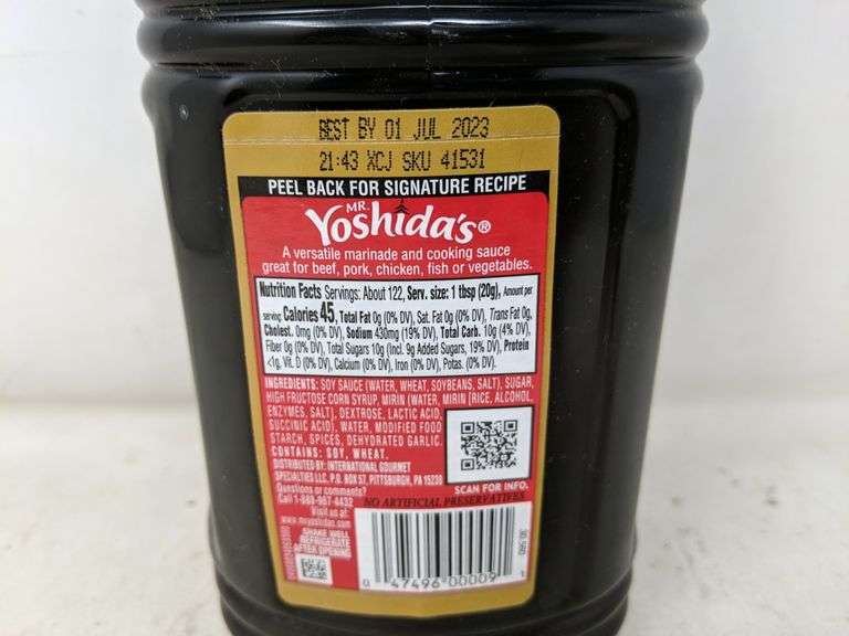 Mr. Yoshida's Original Gourmet Sauce 86 oz bottle Dutch Goat