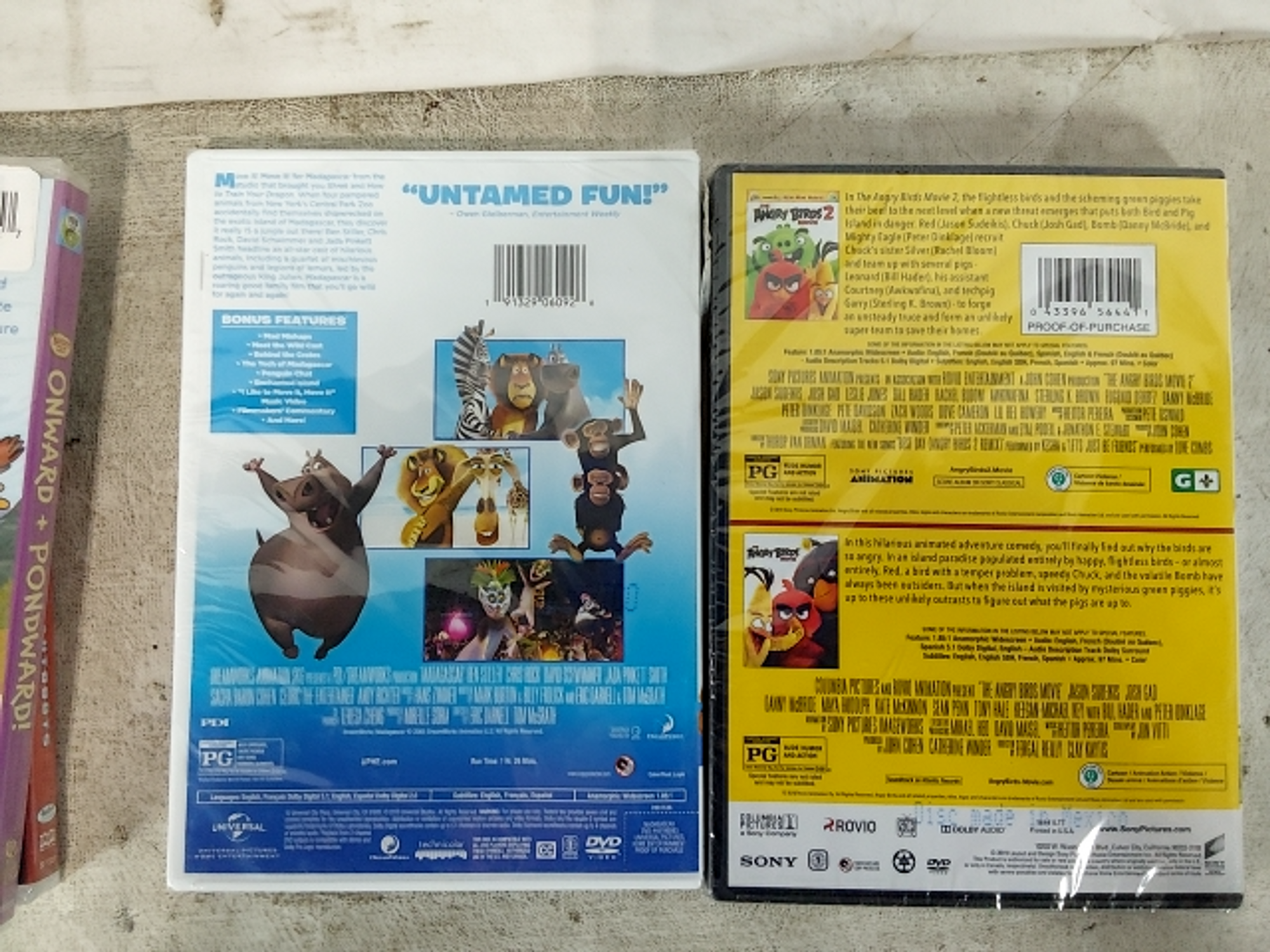 Assortment of 5 Children's DVD Movies - Assorted Ratings