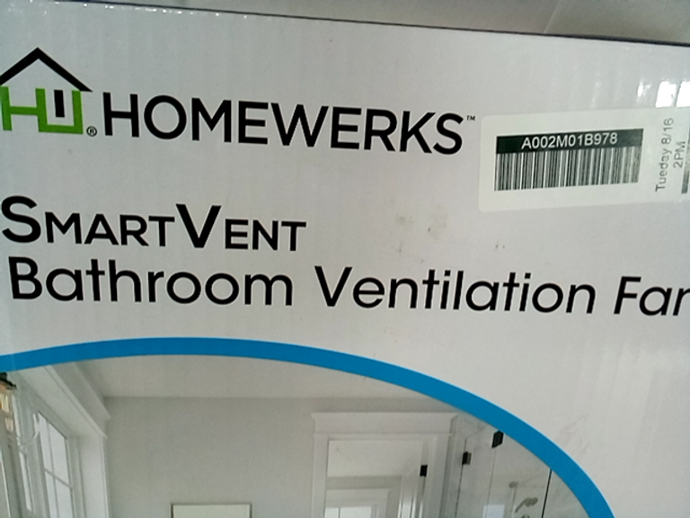 Homewerks Smart Vent Bathroom Ventilation Fan With Humidity Sensor And