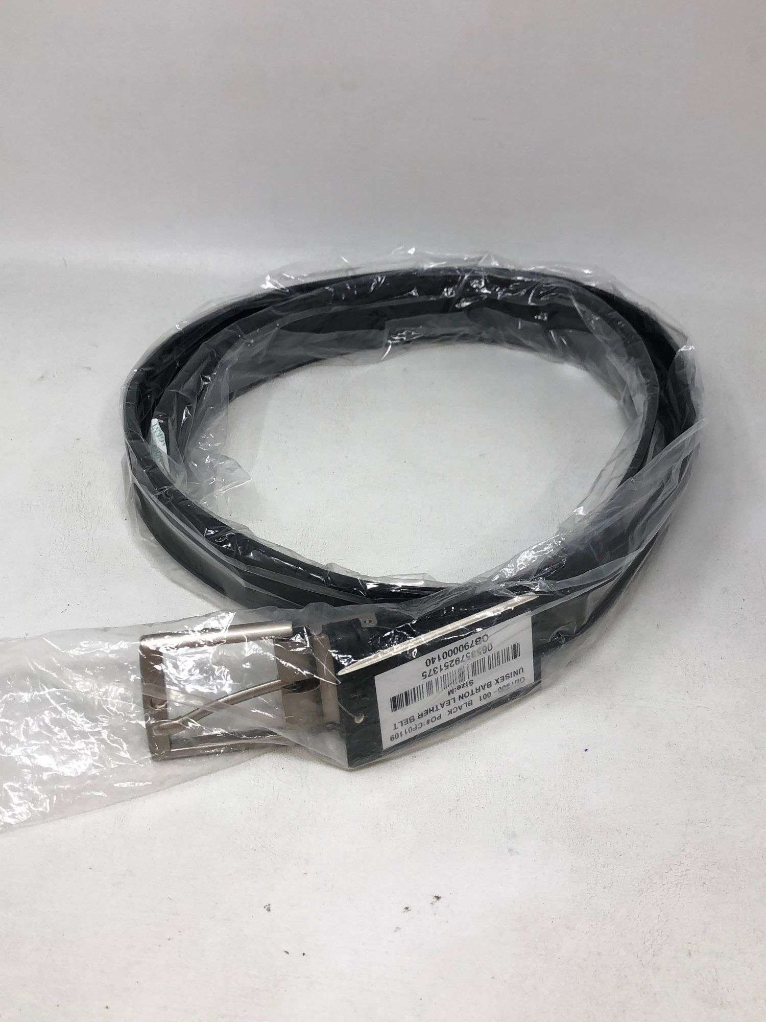 Unisex Oobe Barton Leather Belt, Size M - Black - Dutch Goat display picture 3