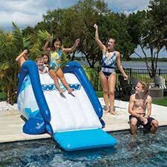 WOW Inflatable Water Slide with Sprinklers for Pools