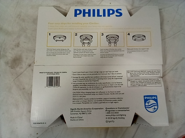 Lot of 4 Philips Bright White Florescent Ring Bulbs Dutch Goat
