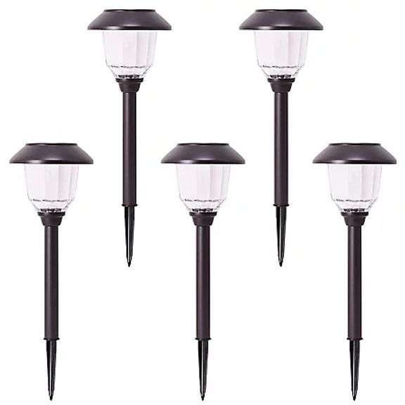 Member's Mark 5Piece LED Solar Path Lights, OilRubbed Bronze Dutch Goat
