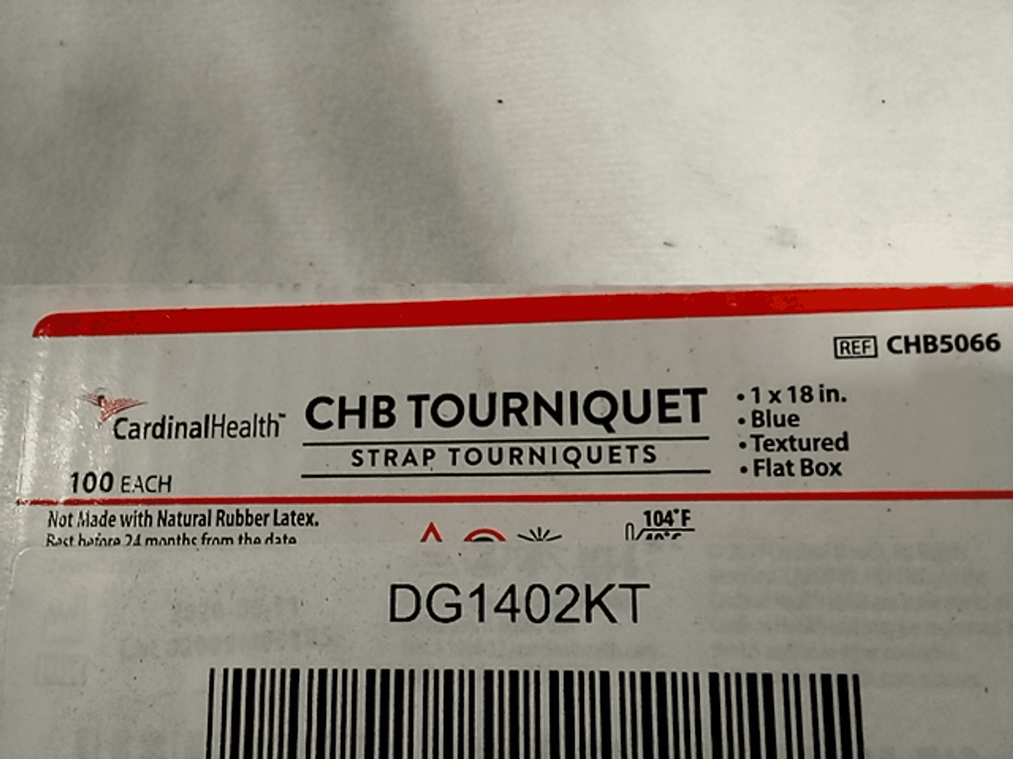 CardinalHealth - Lot De 100 Sangles De Garrot Bleues 1x18 Pouces - Réf. CH8069