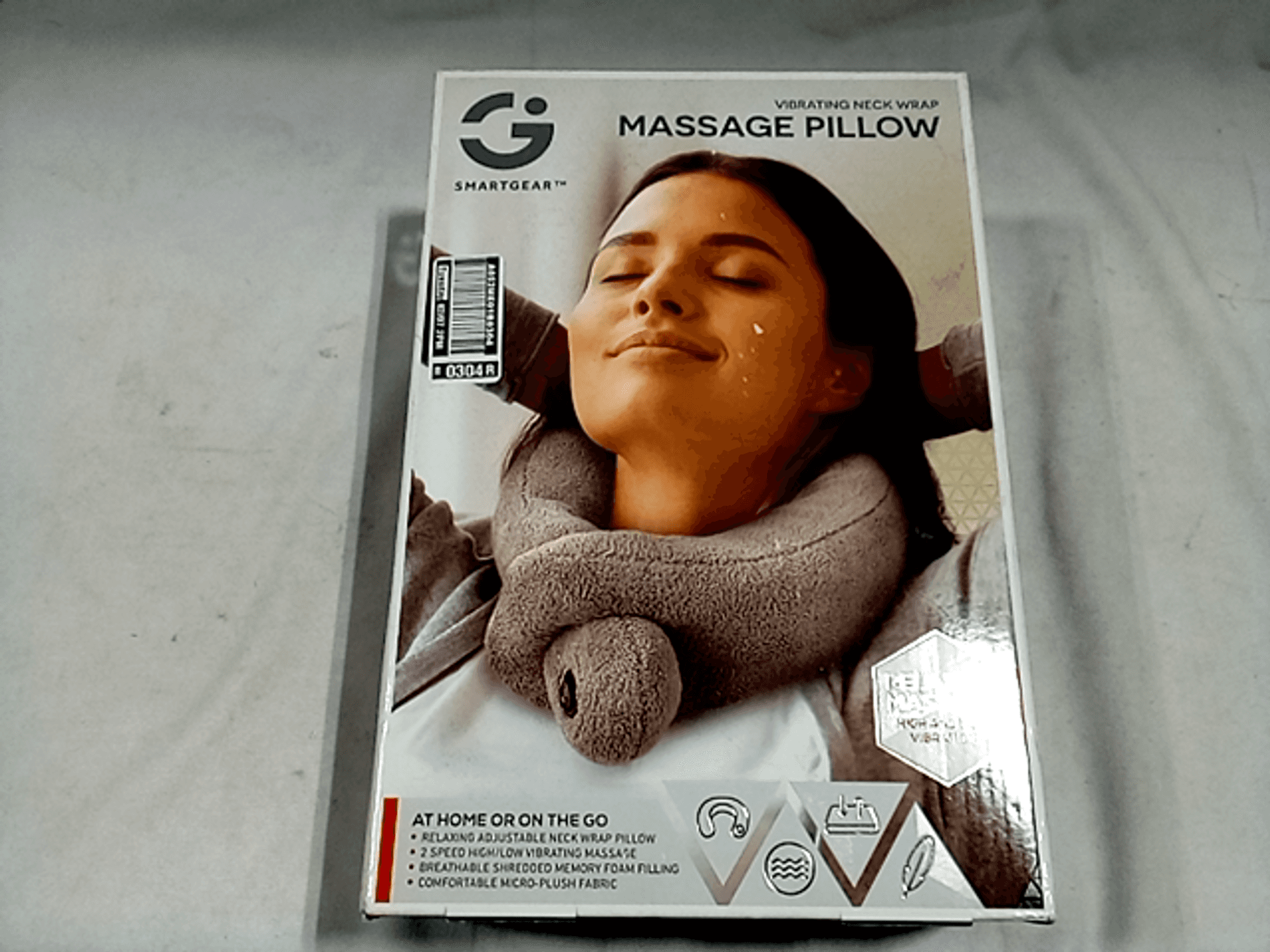 massaging neck wrap vibrating massager Lomi Massage Vibrating Neck Wrap Ultra Plush Microfleece, Wireless Travel  Pillow main image 1