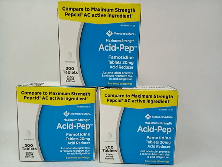 Lot of 3 - Member's Mark Acid-Pep Famotidine Tablets, 20 Mg 200 Tablets ...