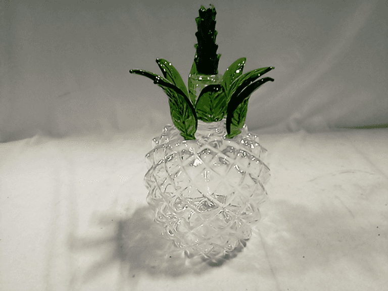 Interior Finery Frisco Decanter Crystal Glass Pineapple Design Cut