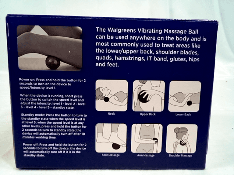 Walgreens, Ergonomic Vibrating Massage Ball, Black