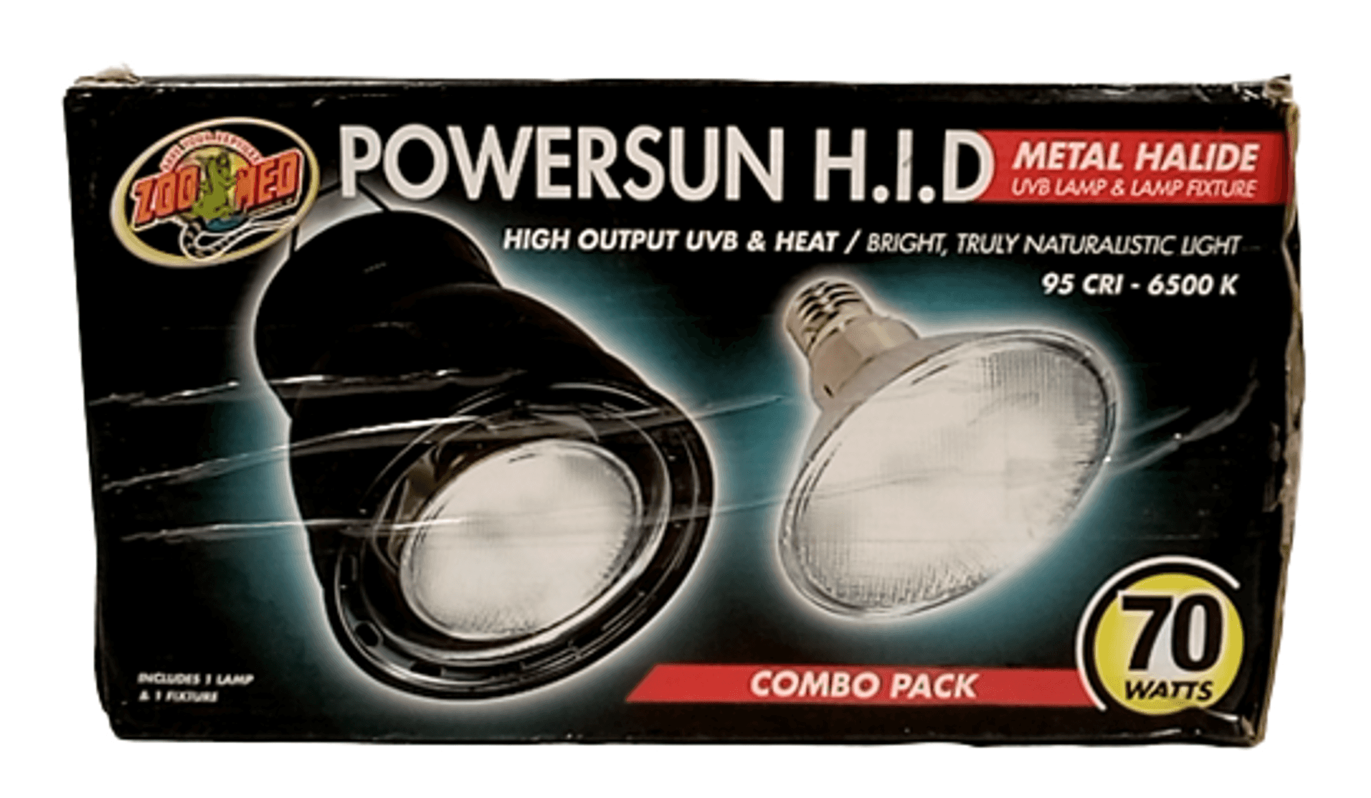Zoo Med Powersun H.I.D. Metal Halide UVB Lamp & Lamp Fixture Combo