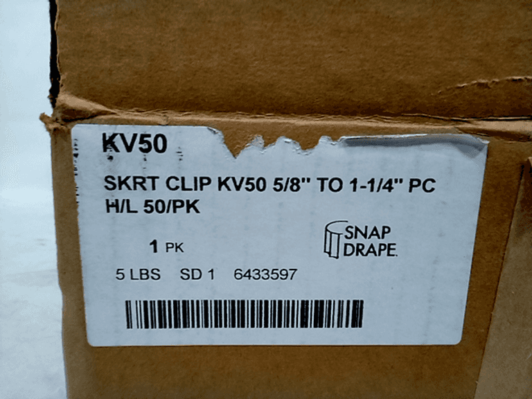 Sinapi Drape Snap Drape AV50 Skirting Clip, Type AV, Fits 3/8