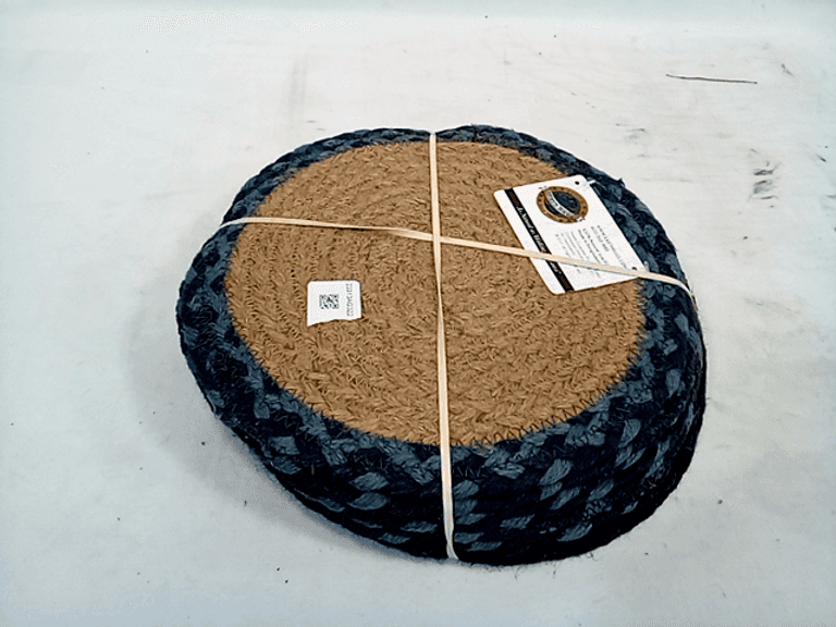 Capitol Earth Rugs, Boat Round 10"x10" Rugs, MultiColor Dutch Goat