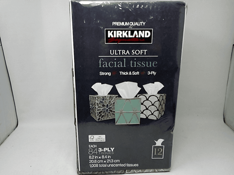 Kirkland Signature Facial Tissue, 3Ply, 84 Count (12 Pack) Dutch Goat