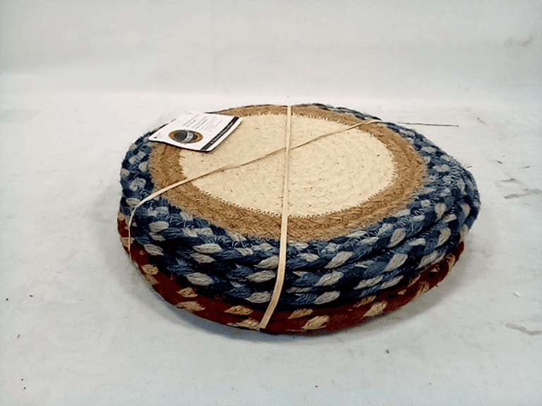 Capitol Earth Rugs, Blue Hydrangea Round 10"x10" Rugs, Blue, Multi