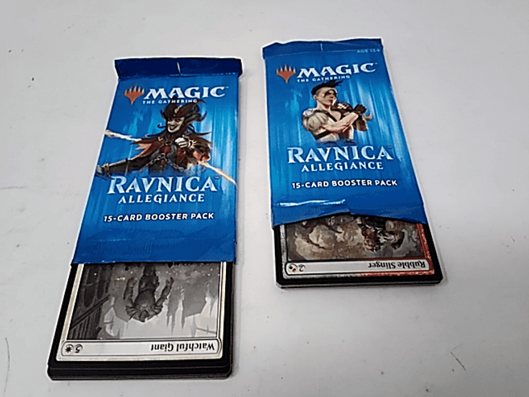 Assortment of 5 - Opened Booster Packs of Magic the Gathering Ravncia  Allegiance - Dutch Goat