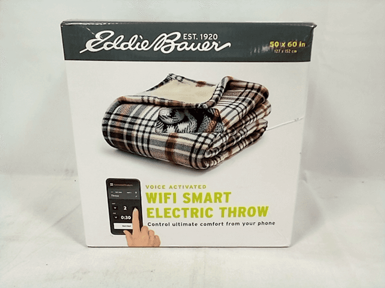 Eddie Bauer Wifi Smart Electric Throw 50x60 - Dutch Goat