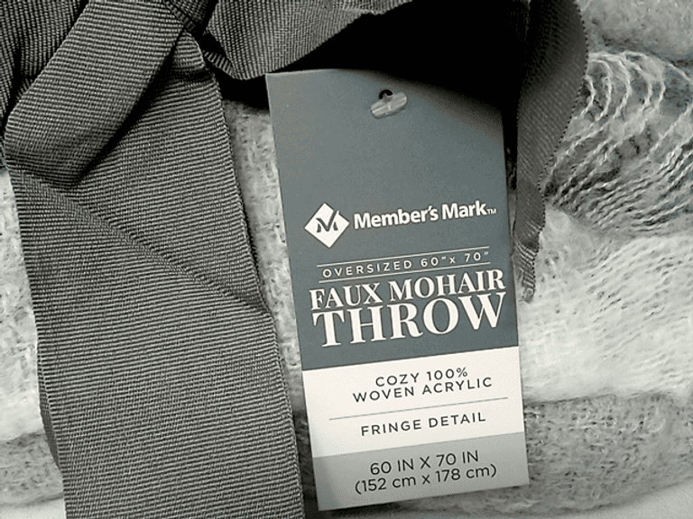 Member's Mark Oversized Faux Mohair Throw Blanket Dutch Goat