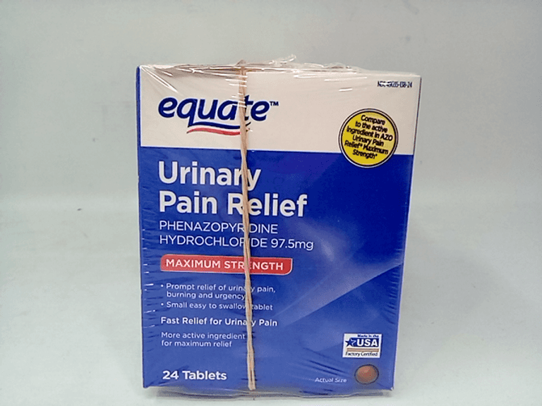 Box of 3 - Equate Urinary Pain Relief 24 Tablets/Box