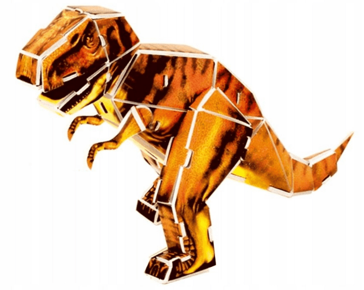 Lot of 2 Kipp Brothers Dinosaur Tyrannosaurus 3D Foam Puzzle, Orange