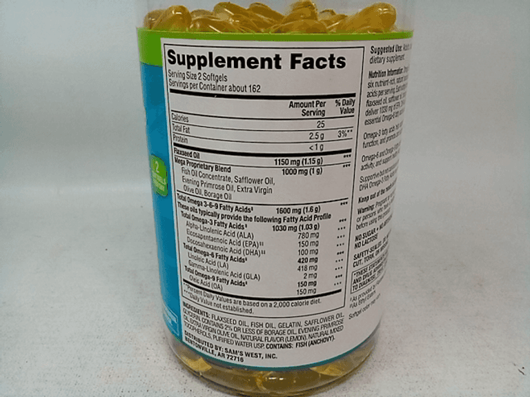 Member's Mark Omega 369 Softgels Dutch Goat