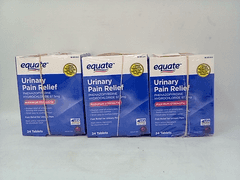 Box of 3 - Equate Urinary Pain Relief 24 Tablets/Box