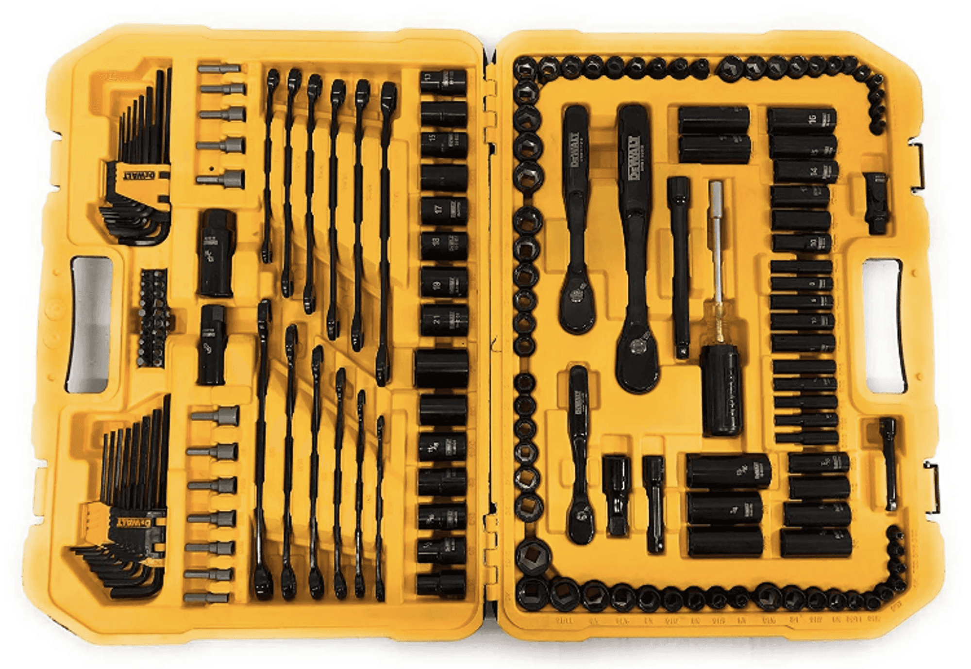 DEWALT 184 Piece Mechanics Tool Kit Spanner Socket Set Ratchet Black Chrome NEW - View #6