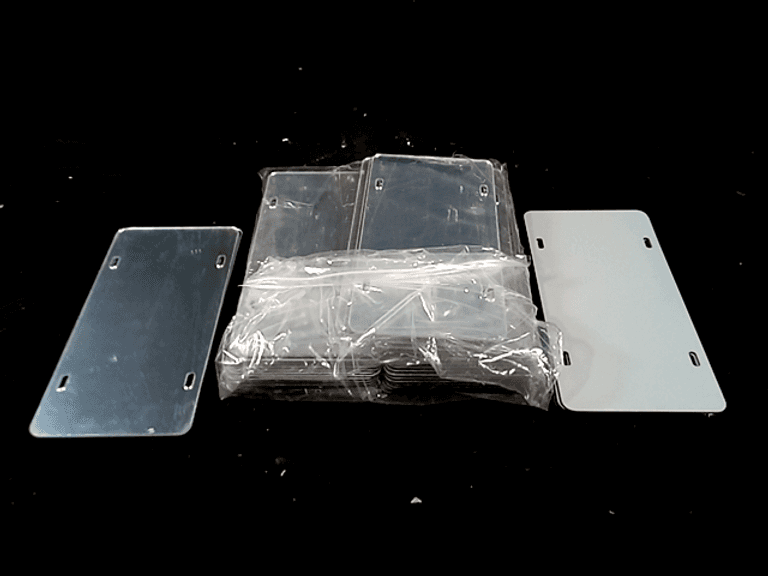 Car License Plate Frame Blank Sublimation License Plate Blanks 38Pcs