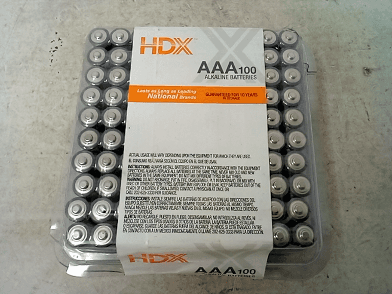 HDX, AAA Alkaline Batteries, Pack Of 100, MultiColor Dutch Goat