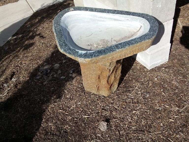 Stone Bird Bath Dutch Goat