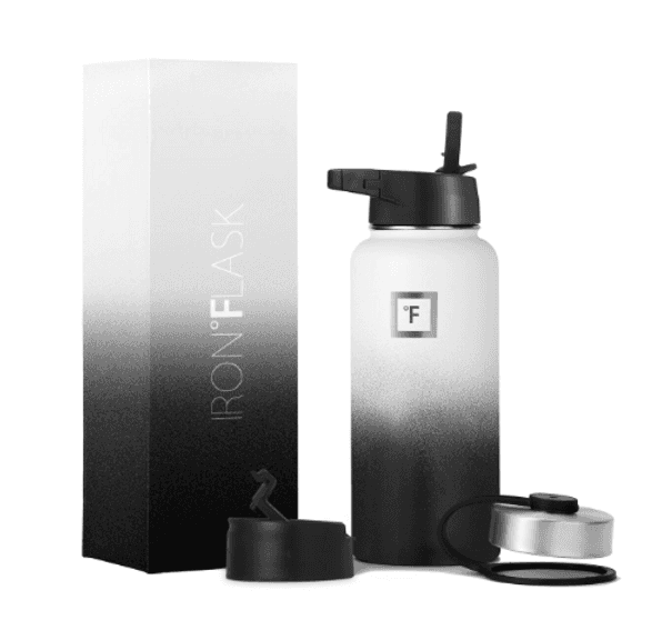 Iron Flask Wide Mouth Water Bottle With Straw Lid Day & Night, 32 oz