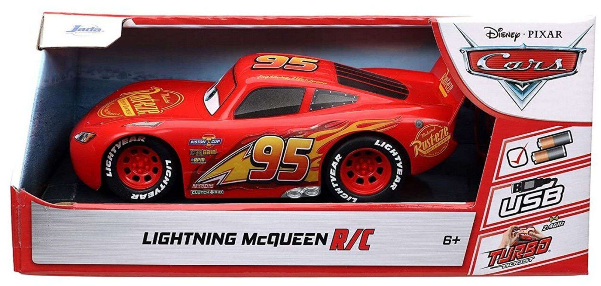 ディズニー　JADA TOYS 　 Lightning McQueen Jada Toys Pixar Cars 1:24 Lightning McQueen RC Remote