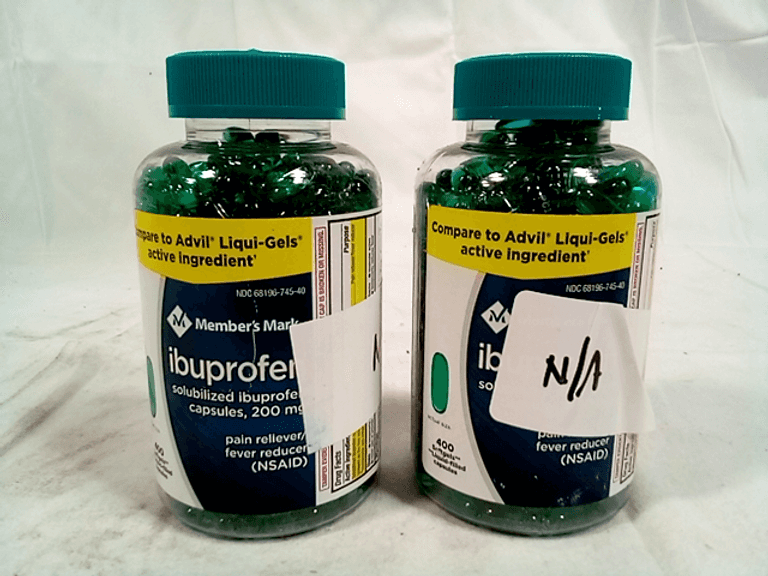 Lot of 2 Member's Mark Ibuprofen Solubilized Ibuprofen Capsules 200mg 400Ct ea Dutch Goat