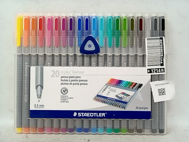 Staedtler TriPlus Fineliner Marker Super Fine WaterBased, 20 Color Set