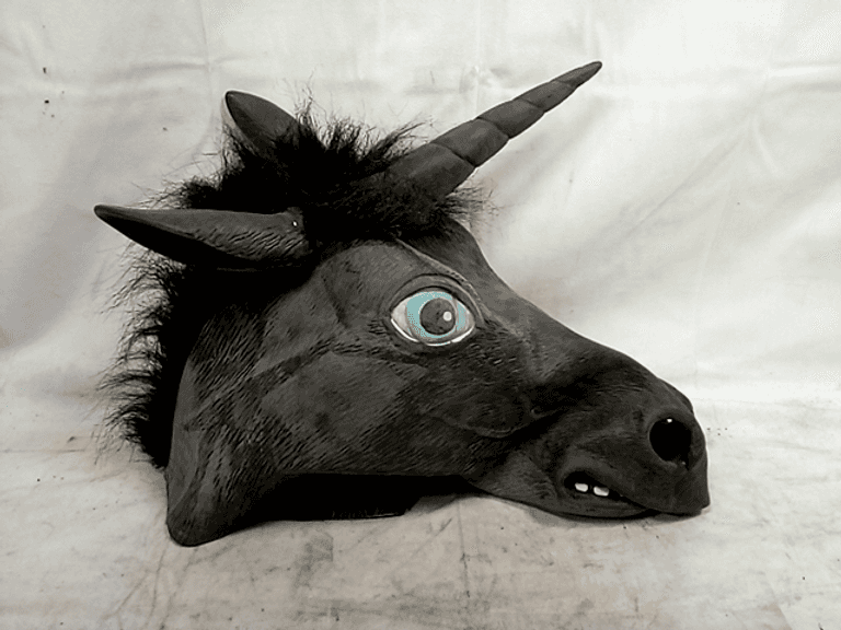 Black Unicorn Masquerade Mask Dutch Goat