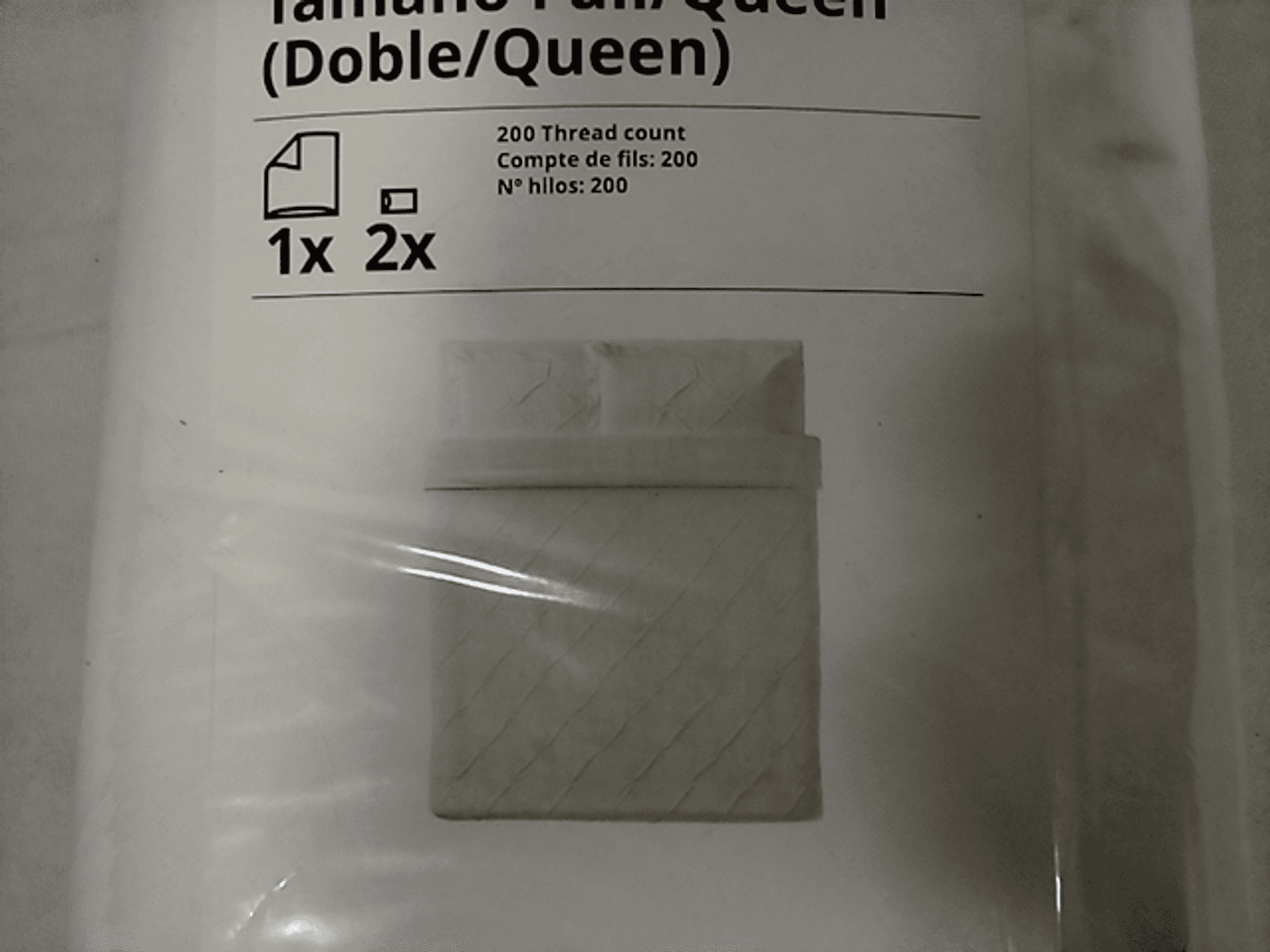 Ikea Trubbtag Full/Queen Duvet Set - White, 200 Thread Count