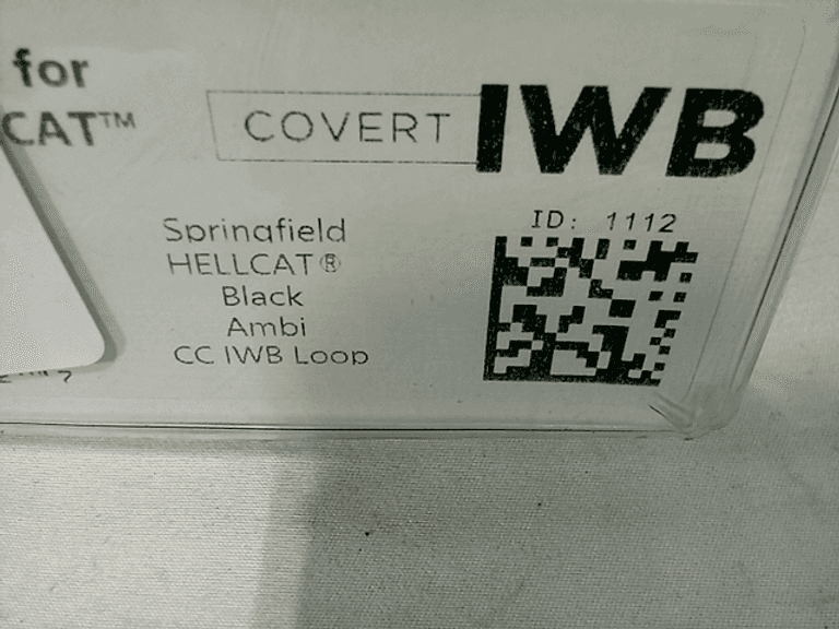Covert IWB Springfield Hellcat Black Ambi CC IWB Loop Holster - Dutch Goat