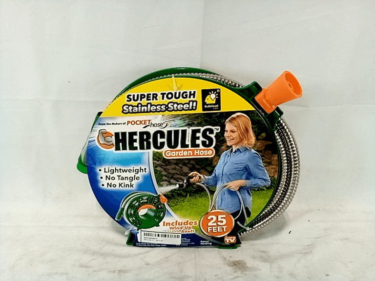Hercules Stainless Steel 25' Garden Hose Kink Resistant Dutch Goat