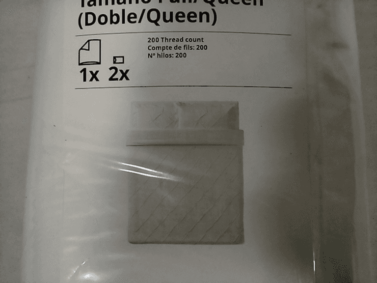 Ikea Trubbtag Full/Queen Duvet Set - White, 200 Thread Count