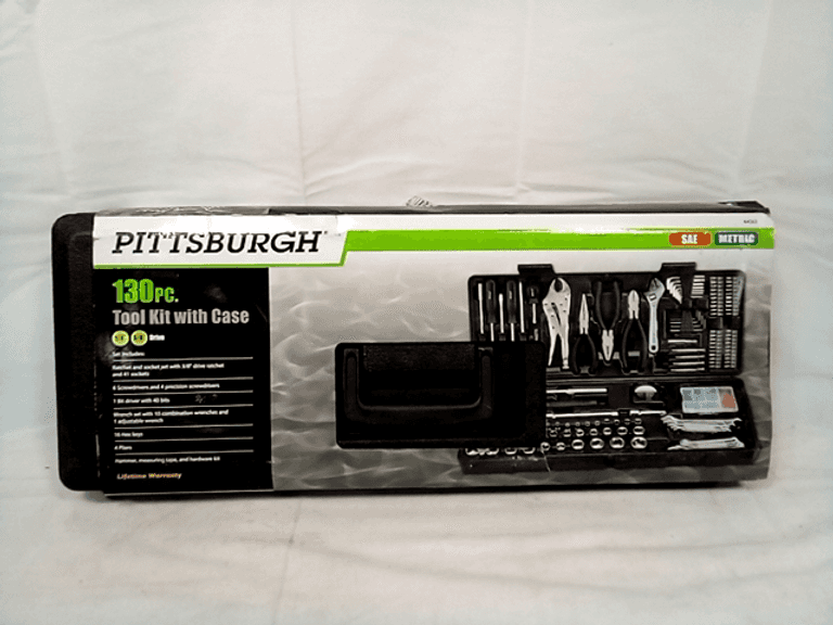 Pittsburgh 130 Piece Tool Kit With Case, MultiColor Dutch Goat