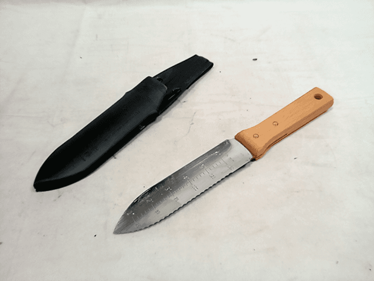 NISAKU NJP650 Original Hori Hori Japanese Weeding Knife - Roestvrij Staal 7.25 Inch Met Schede