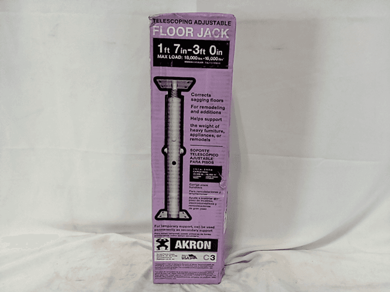 Akron Floor Jack, 1' 7" To 3' 0" 16,000lbs Capacity Steel Floor Jack, Silver Dutch Goat