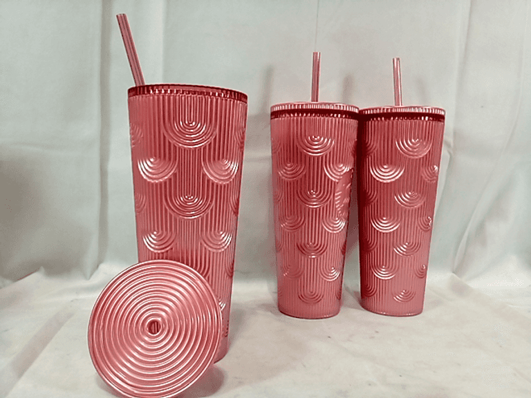 Lot of 4 - Starbucks 2023 Fall Shimmer Pink Mermaid Cold Cup Tumbler 24oz -  Dutch Goat