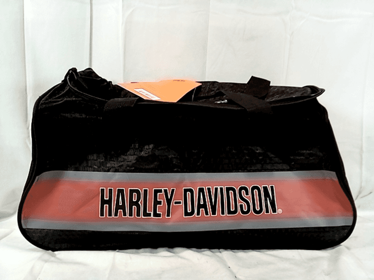 Borsa Sport Harley Davidson Logo: Trolley Da Palestra In Poliestere Impermeabile, Grigia Tattoo, Taglia Unica (20x9x9 Pollici)