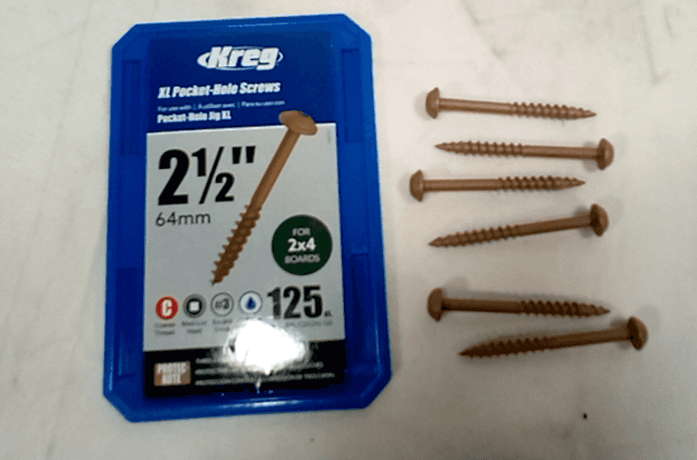 Pack of 2 Kreg SMLC2X250125 21/2" XL PocketHole Screws, 125Count