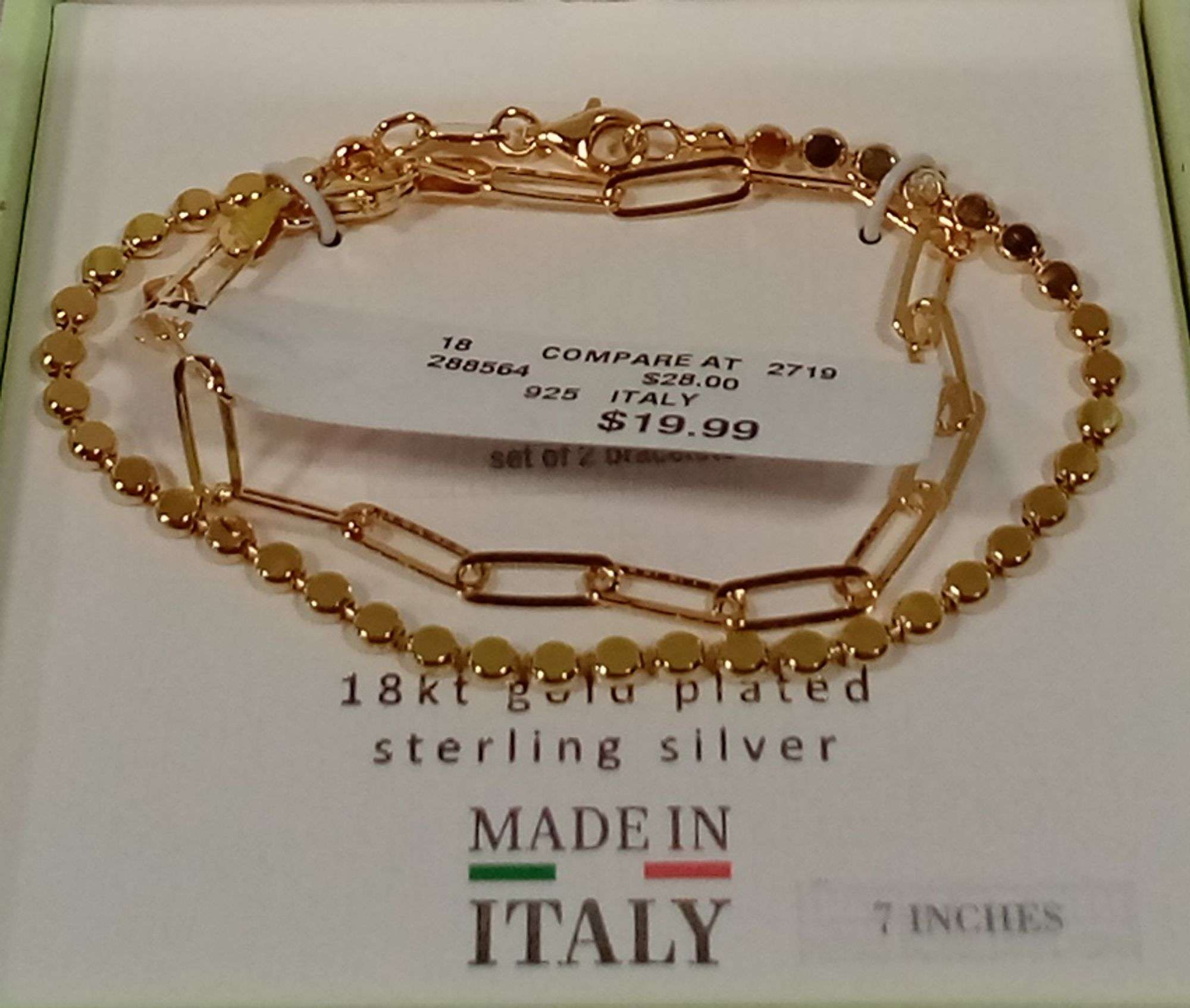 Mia Fiore 18KT Gold Plated Sterling Silver Link Chain